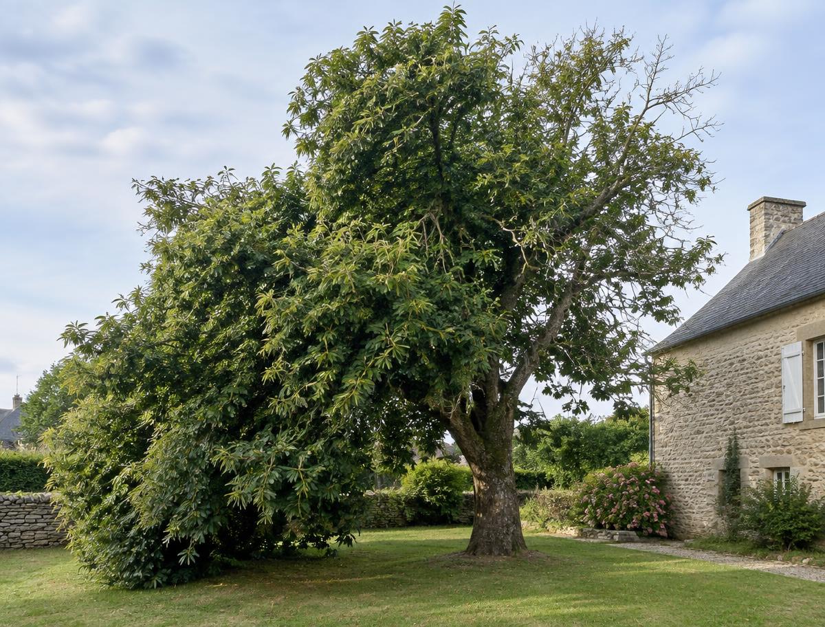 Arbre dense et déséquilibré avant intervention